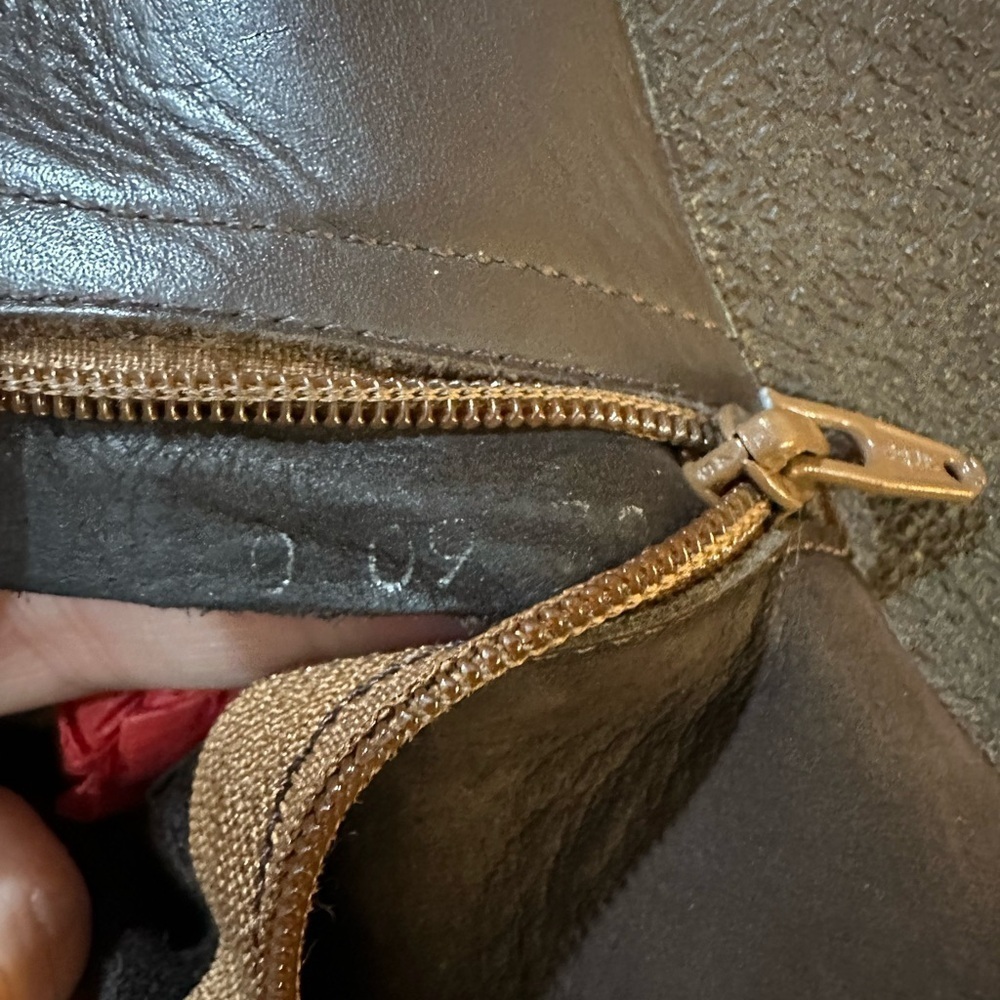 Arche Brown Suede & Leather Wedge Ankle Boots Zipper Closure - Picture 10 of 10